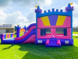 Pink20Combo20Bounce20House20Acadia20Parish 1675903683 Girlie Bounce House Slide Combo