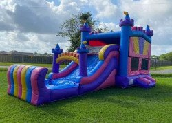 pink20combo202 1674591854 Girlie Bounce House Slide Combo